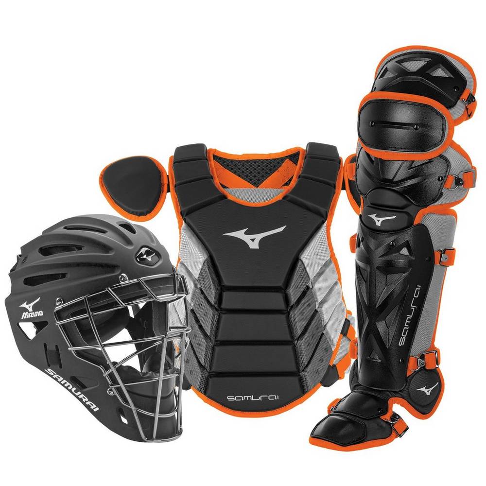 Panske Catchers Gear Mizuno Samurai Adult 16" Boxed Baseball Čierne/Oranžové Vypredaj ZYXL58901